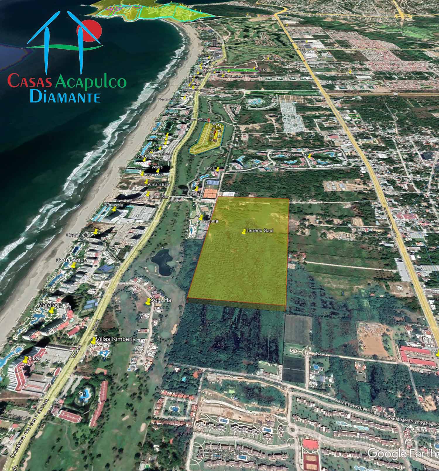 Terreno Playa Diamante Parcela 219 - Ubicación satelital y entorno 3